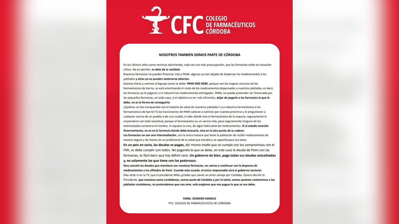 Advierten riesgo en la provisión de medicamentos por deuda del PAMI