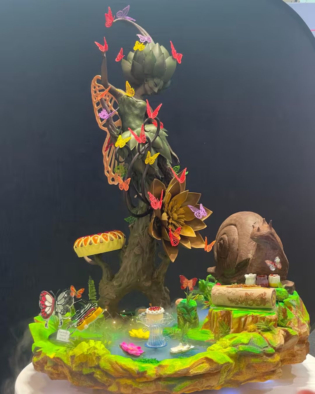 Presentación final "Jardín de mariposas" inspirada en la naturaleza. Fuente: Instagram/@gelatoworldcup_argentina