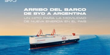 Llegó el buque chino con más de 5.000 autos eléctricos BYD