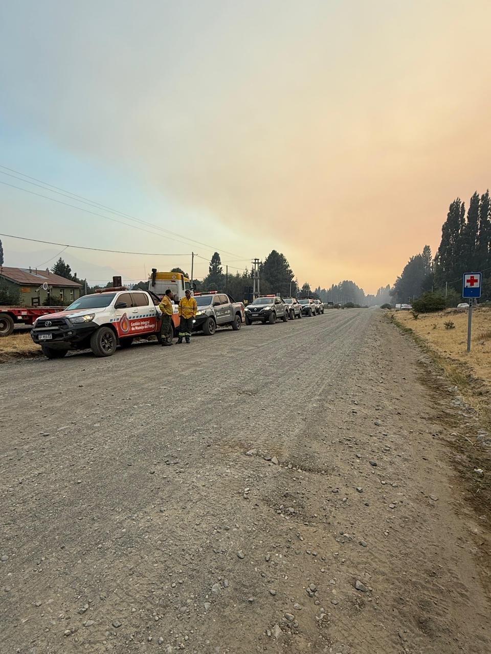 El segundo grupo de brigadistas cordobeses trabaja en Chubut