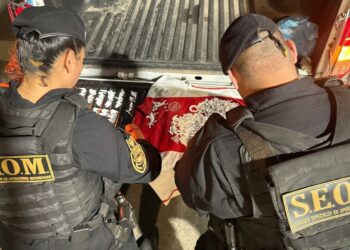 Efectivos de unidades especiales realizaron controles simultáneos en distintos puntos de la ciudad, donde secuestraron estupefacientes, un vehículo y detuvieron a tres personas.