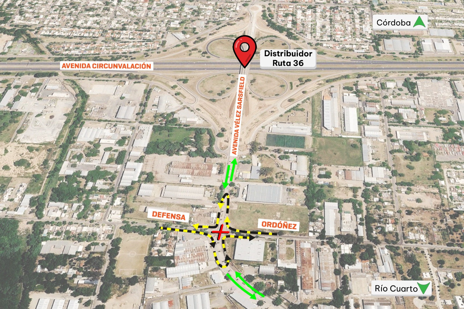 El cierre provisorio del cruce de esas calles en la intersección con Av. Vélez Sarsfield permitirá avanzar con la construcción de los pilotes del viaducto.