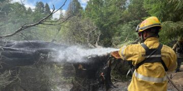 El operativo se concentra entre las localidades de Epuyén y El Maitén, al sur de la Ruta Provincial 70.