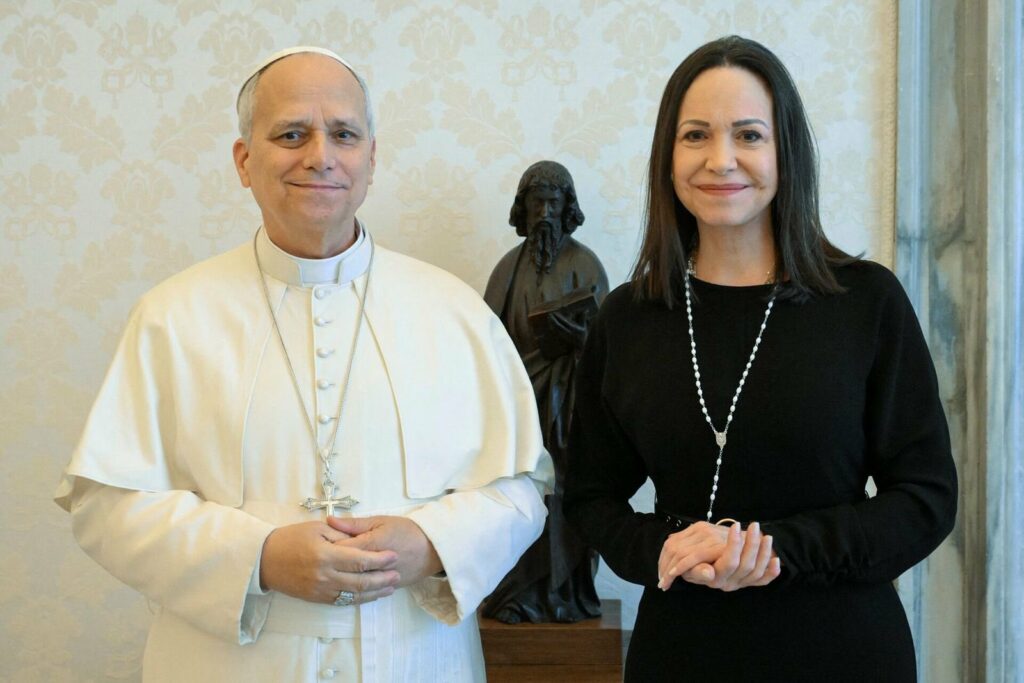 El papa León XIV recibió María Corina Machado