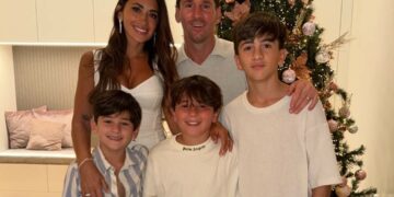 El posteo de año nuevo de Lionel Messi junto a su familia