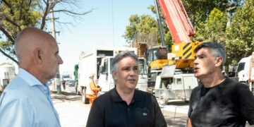 Volvió Llaryora y visitó la obra del nudo vial de la ruta 36