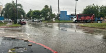 Lluvia en la ciudad de Córdoba.