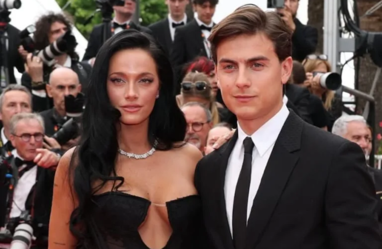 Oriana Sabatini junto a Paulo Dybala en Cannes.