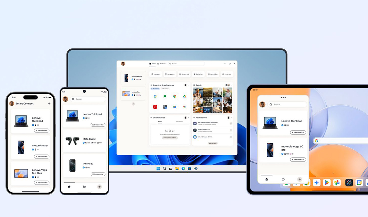 Cómo funciona el sistema para usar el celular en la computadora, tablet o TV Smart Connect facilita el flujo de trabajo entre dispositivos de ambas marcas.