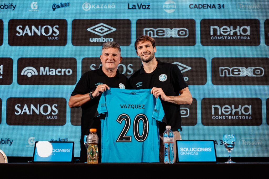 Vázquez se puso la 20 y avisó: “Quiero devolverle a Belgrano todo lo que me dio”