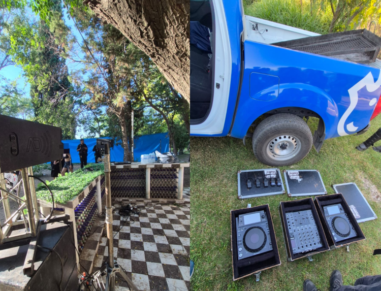 Secuestro de equipos y desarticulación de la fiesta clandestina en Villa Esquiú