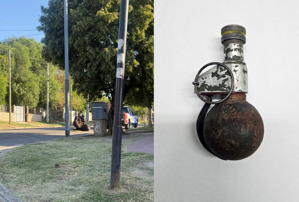 Especialistas del Departamento Explosivos retiraron el artefacto y lo trasladaron a un lugar seguro para su desactivación.