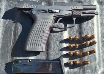 Procedimiento de la Policía Caminera en Sinsacate.