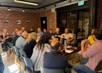 Reunión de los gremios en el Sindicato de Judiciales,