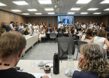 Plenario de comisiones en la Cámara de Diputados.