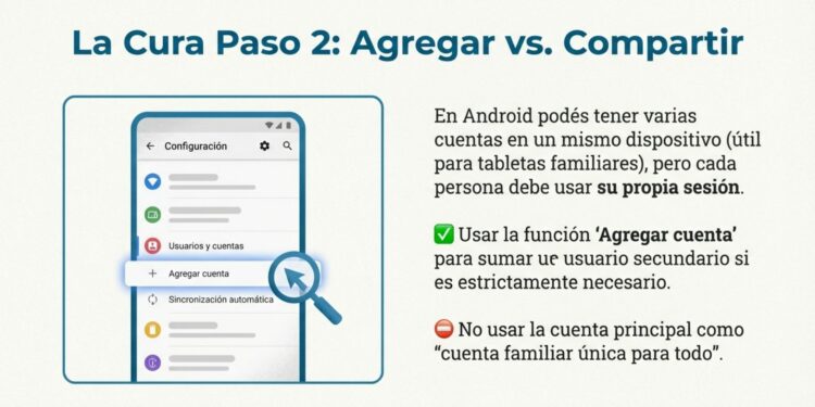 Cuenta de Google compartida: riesgos de privacidad en celulares Android