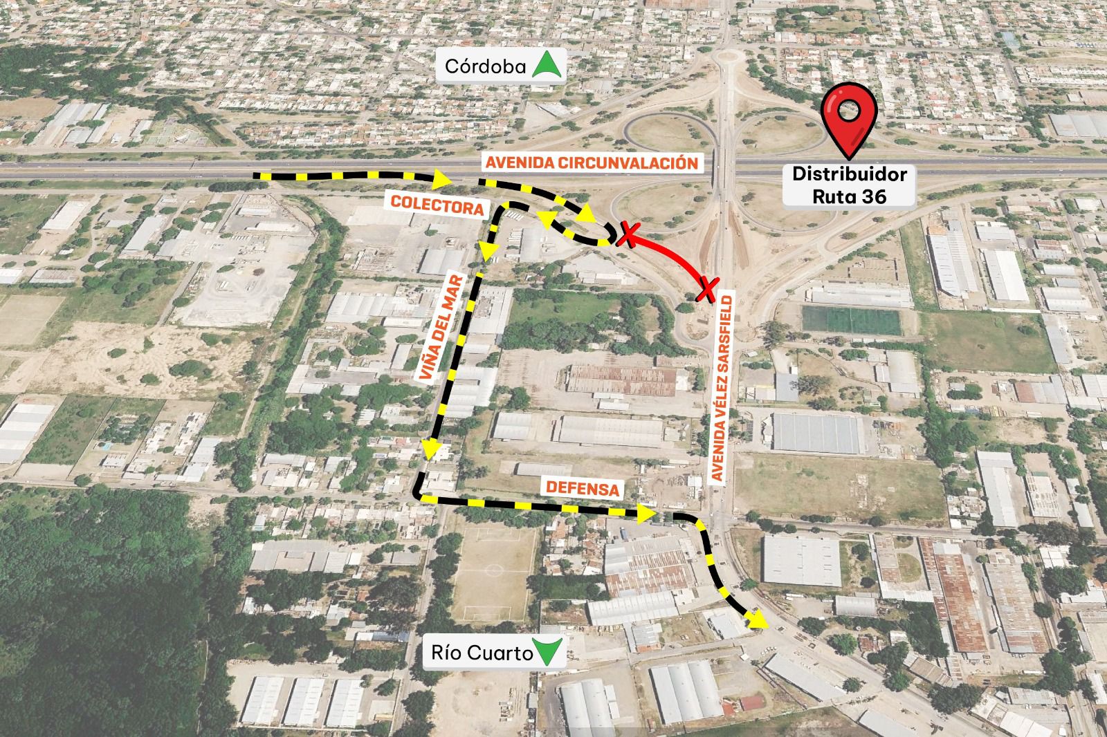 Desde mañana, nuevo desvío en Circunvalación y Vélez Sarsfield