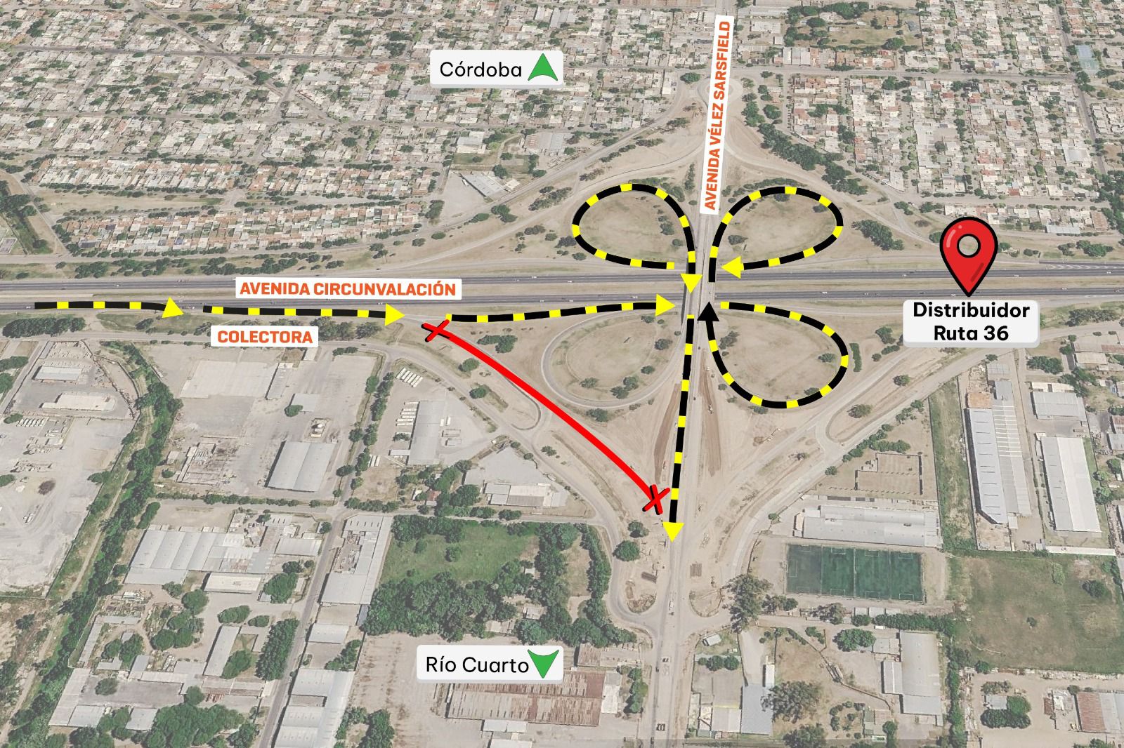 Desde mañana, nuevo desvío en Circunvalación y Vélez Sarsfield