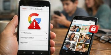 Cuenta de Google compartida riesgos de privacidad en celulares Android