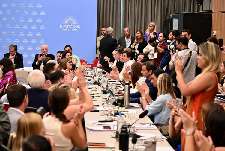 El plenario de comisiones de la Cámara baja.