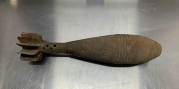 Hallaron un proyectil de mortero en barrio Yofre Norte Hallaron un proyectil de mortero en barrio Yofre Norte