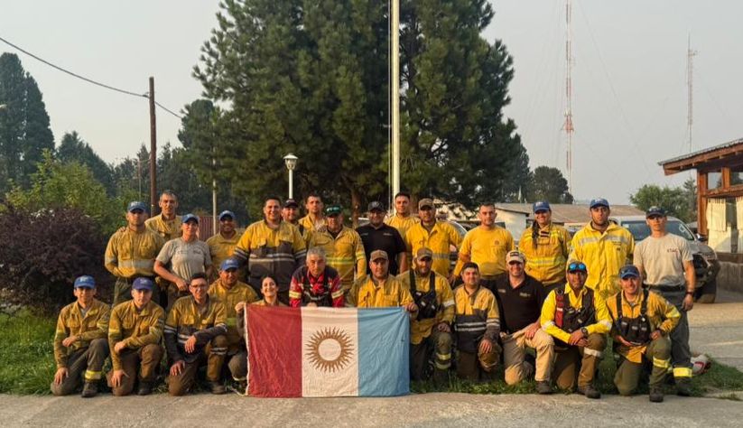 Luego de colaborar en Chubut, los bomberos locales regresaron a Córdoba