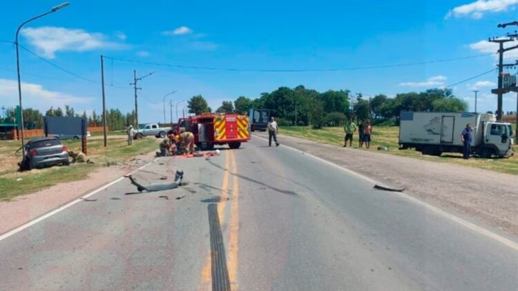 Uno de los choques ocurrió en el ingreso sur a la localidad de Pozo del Molle. (Foto: Radio Regional Las Varillas)