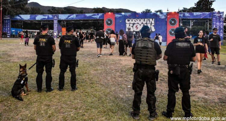 Operativos en el Cosquín Rock.