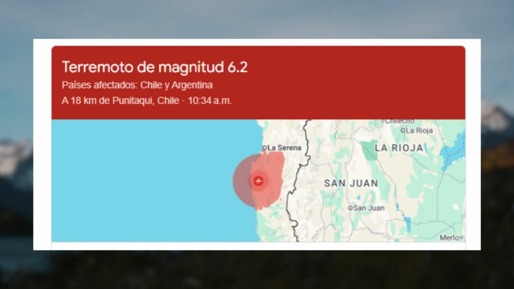 Sismo en la región de Coquimbo sacudió el norte de Chile y se sintió en Córdoba