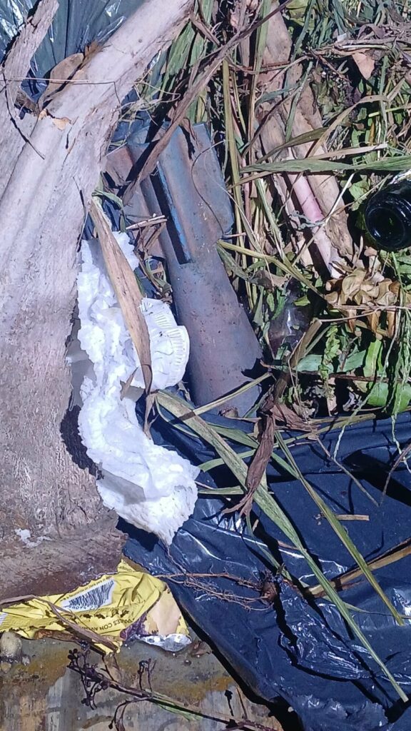 La policía hallo una bomba de aviación y detuvo a un joven armado