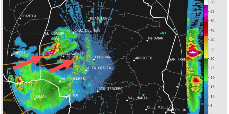 Los datos surgen del Observatorio Hidrometeorológicode Córdoba.