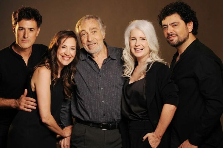 Malena Solda, Vanesa González, Esteban Meloni,  Alberto Ajaka y Luis Brandoni.