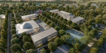 El render del campus que contruirá la Universidad Sigo 21 en Río IV.