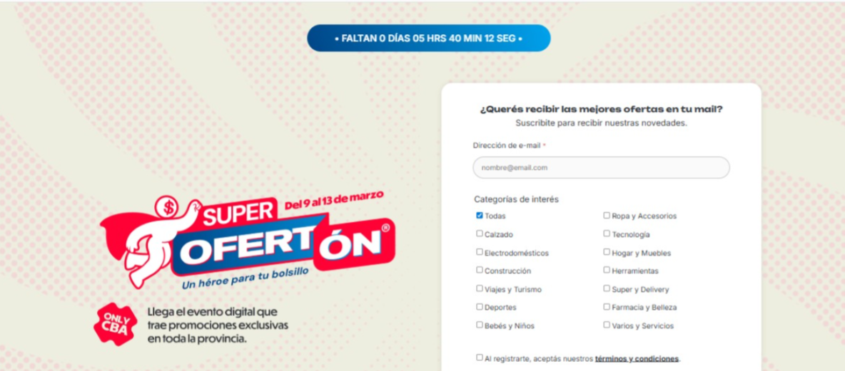 Ya comenzó el Super Ofertón 2026: más de 500 comercios participarán del evento online Ya comenzó el Super Ofertón 2026: más de 500 comercios participarán del evento online