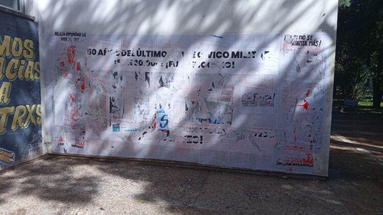 Así quedó el mural vandalizado por manos anónimas en Ciudad Universitaria.