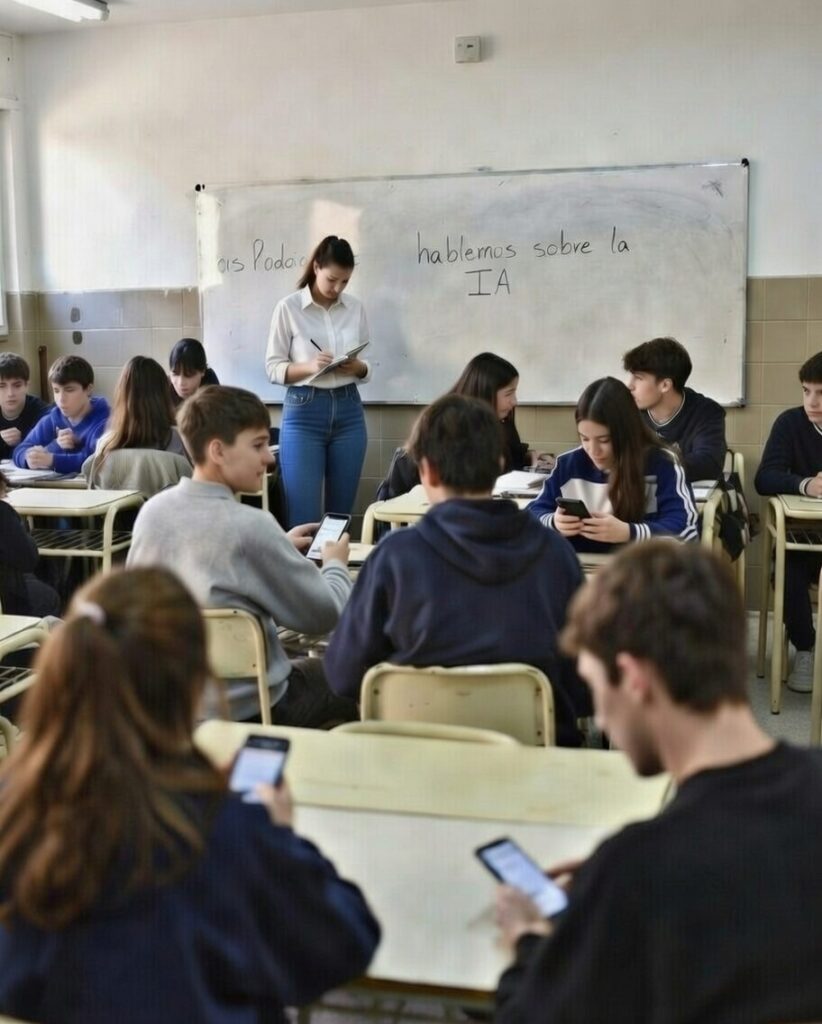 Los alumnos usan la IA, los docentes se capacitan por su cuenta