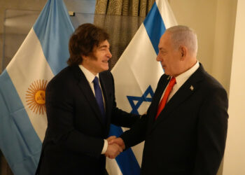 El presidente Javier Milei junto al primer Ministro del Estado de Israel, Benjamin Netanyahu.