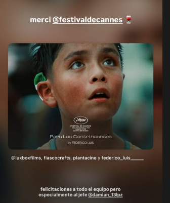 El argentino Federico Luis competirá por la Palma de Oro