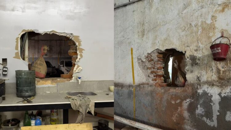 Ladrones hicieron un boquete para robar en una joyería.