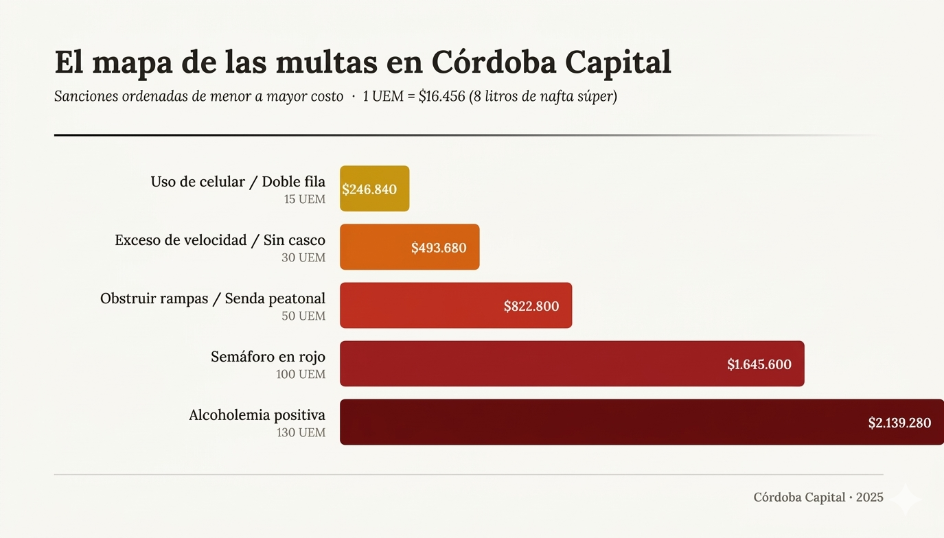 Las multas en la ciudad suben un 30%: la Unidad Económica Municipal superó los $16.000
