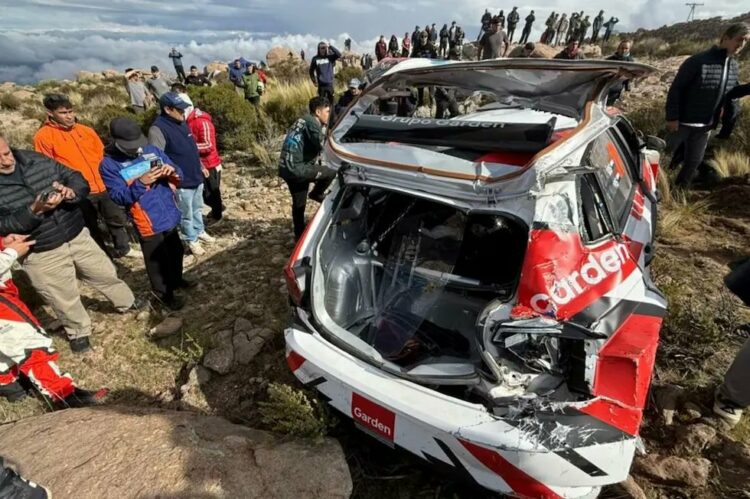 Tras el grave accidente, suspendieron la carrera. Gentileza: Cadena 3.