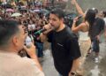 Bajo la lluvia, el cuarteto copó el Buen Pastor con un show gratuito