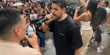 Bajo la lluvia, el cuarteto copó el Buen Pastor con un show gratuito
