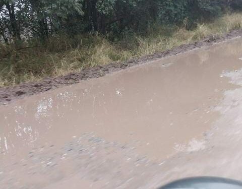 El callejón Bernardino López, en el noreste de Córdoba, anegado tras las lluvias.