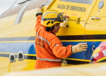 Capacitación aérea para bomberos voluntarios