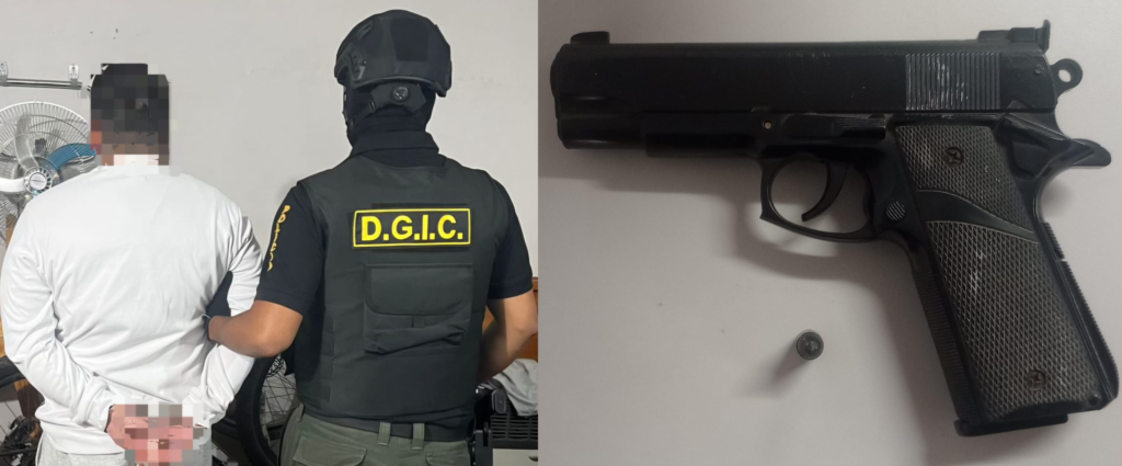 En el operativo desarrollado se secuestró una réplica de arma de fuego y la munición mencionada.