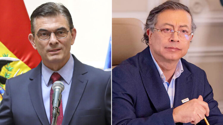 Bolivia expulsó a la embajadora de Colombia tras rechazar declaraciones de Petro El presidente de Bolivia, Rodrigo Paz, y su par colombiano, Gustavo Petro.