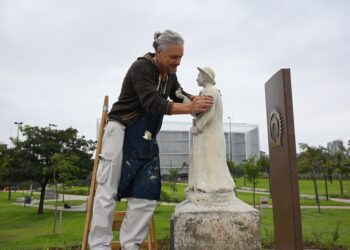 Finalizó la restauración de la estatua del San José Gabriel Brochero Finalizó la restauración de la estatua del San José Gabriel Brochero
