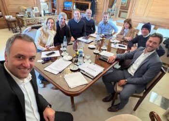 La mesa política en Casa Rosada.