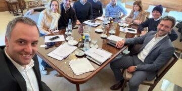 La mesa política en Casa Rosada.